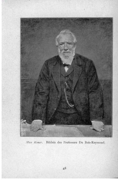 Ritratto del professor Du Bois-Reymond da Max Koner